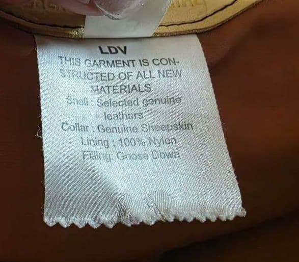 ロッキーマウンテン オールレザー ダウンベスト　38