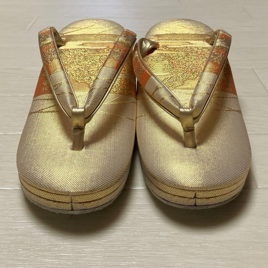 東京胡蝶　佐賀錦　草履バッグセット　帯地　箱付き