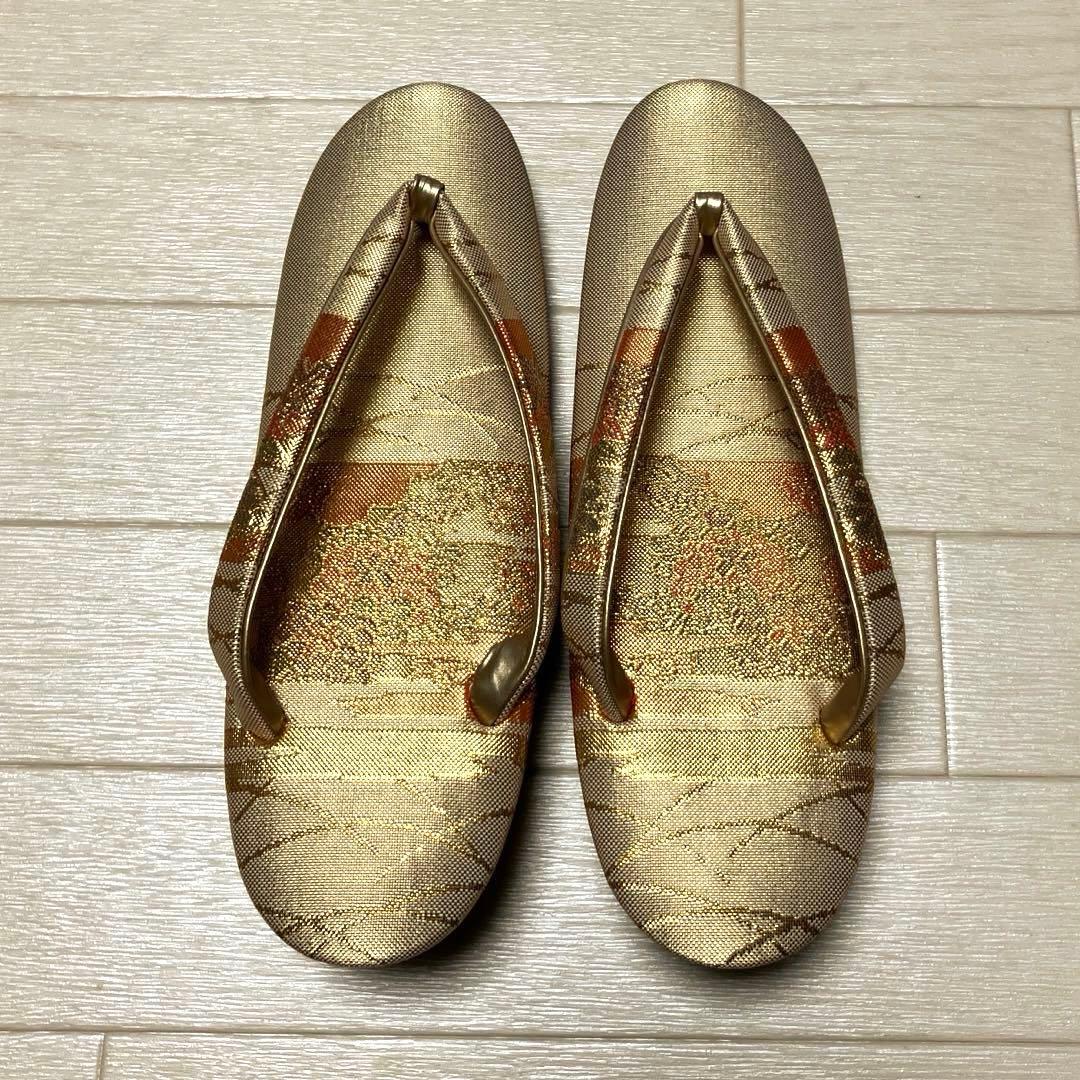 東京胡蝶　佐賀錦　草履バッグセット　帯地　箱付き