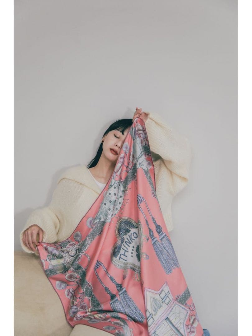 み　スカーフ　スウォッシュロンドン(SWASH LONDON) ピンク