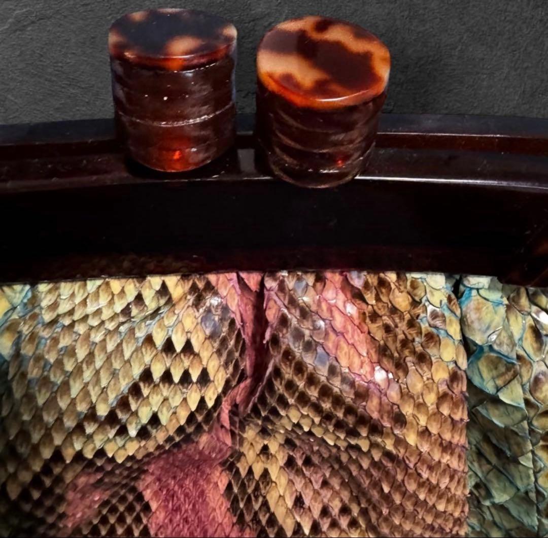 レア COLOMBETTI パイソンレザー バッグ グラデーション マルチカラー