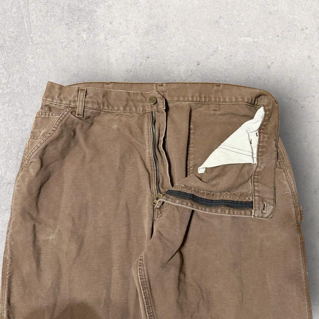 【カーハート】ワークパンツ　ペインターパンツ　38×36 茶色　ダック地　j