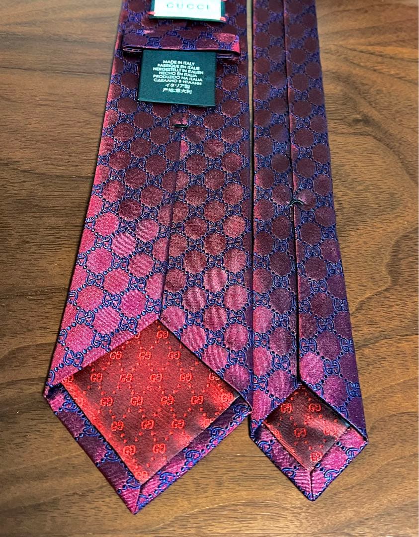 GUCCI (グッチ) ネクタイ　ボルドー色