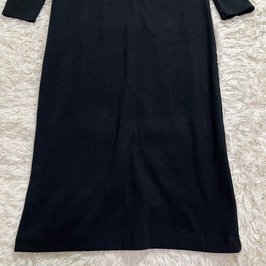 AER adam et rope ポロシャツワンピース ブラック ロング