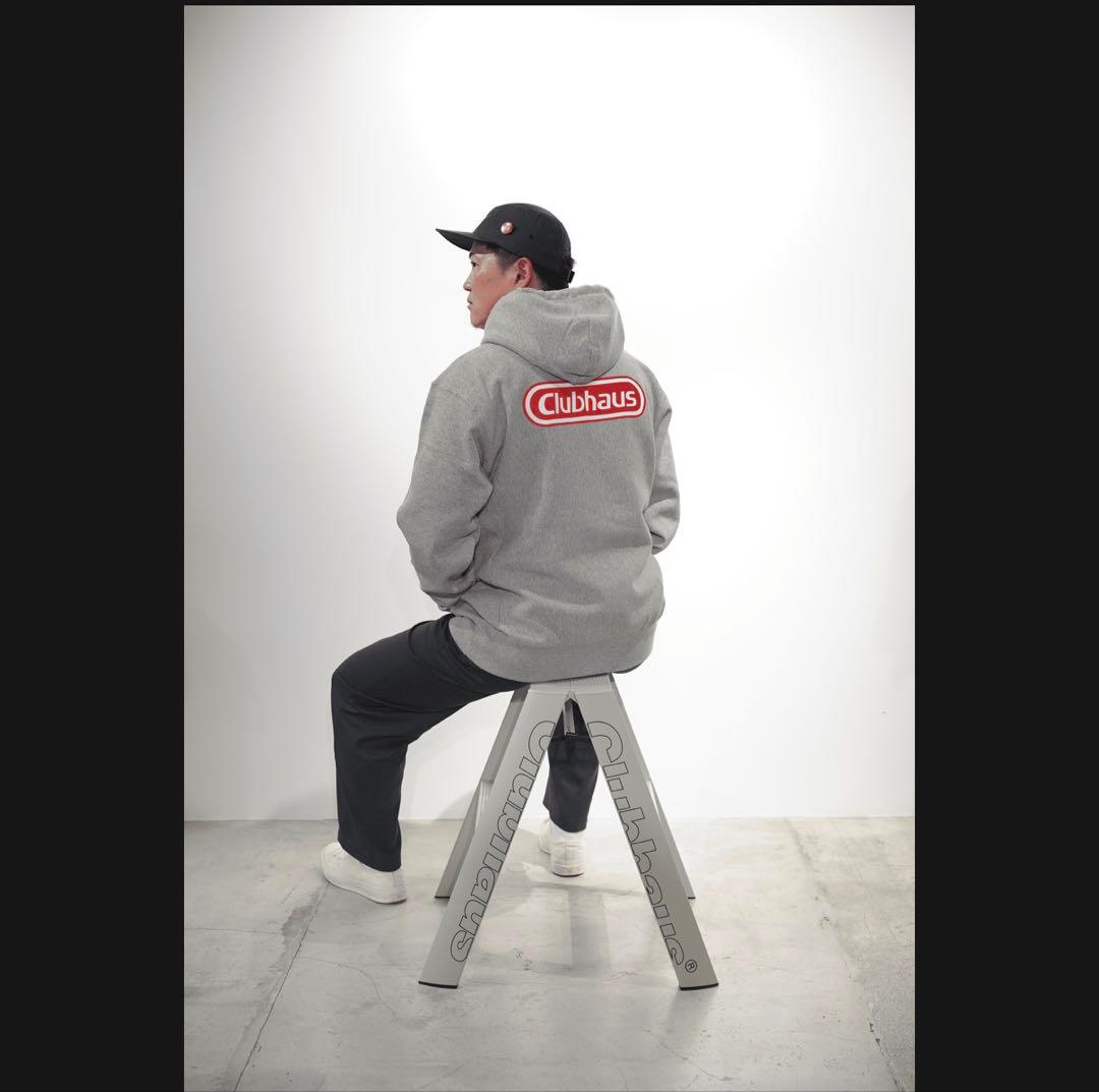 CLUBHAUS × HASEGAWA Hoodie - Red Logo L