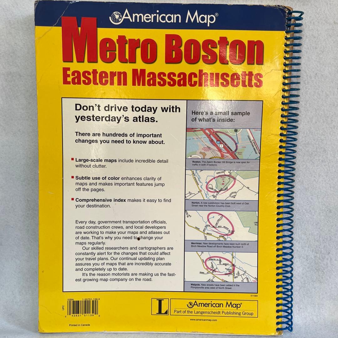 地図・旅行ガイド Metro Boston Eastern Massachusetts