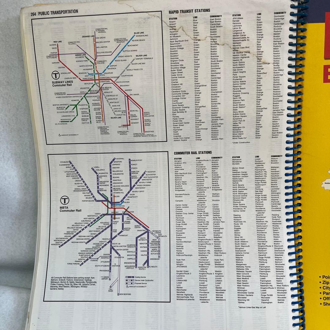 地図・旅行ガイド Metro Boston Eastern Massachusetts