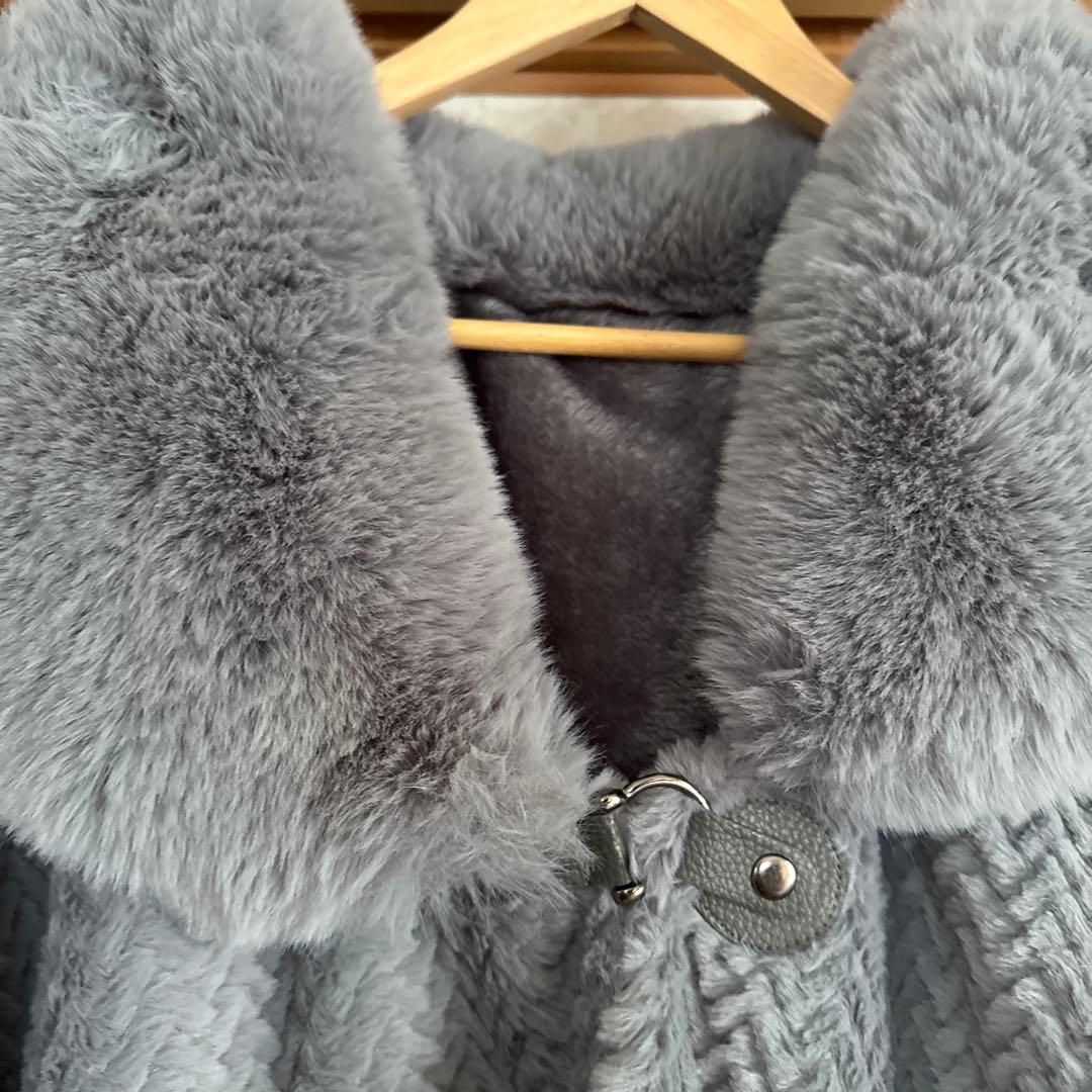 ISHIKAWA-LABO（イシカワラボ）ファー付きポンチョ 【タグ付き】