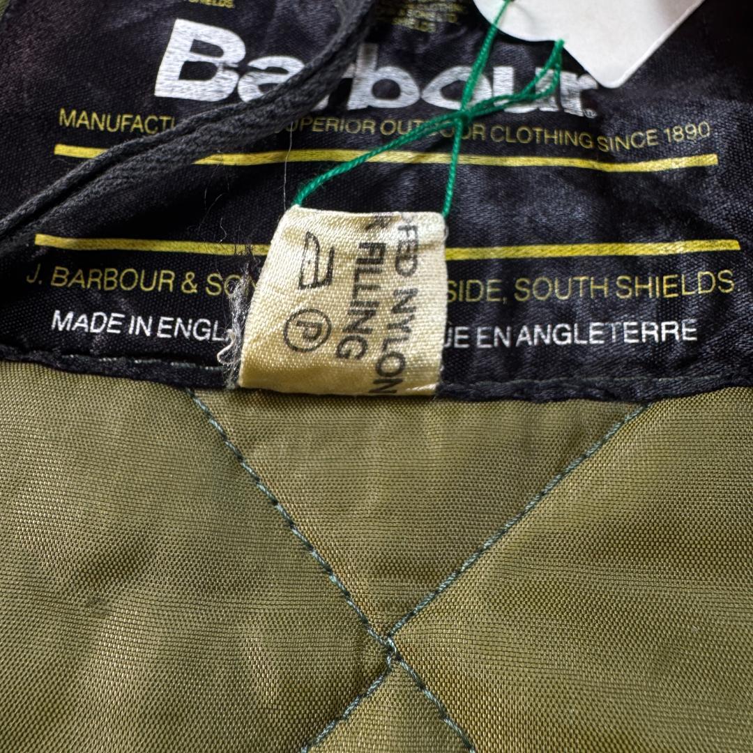 90s Barbour バブアー キルティングベスト オリーブ イングランド製