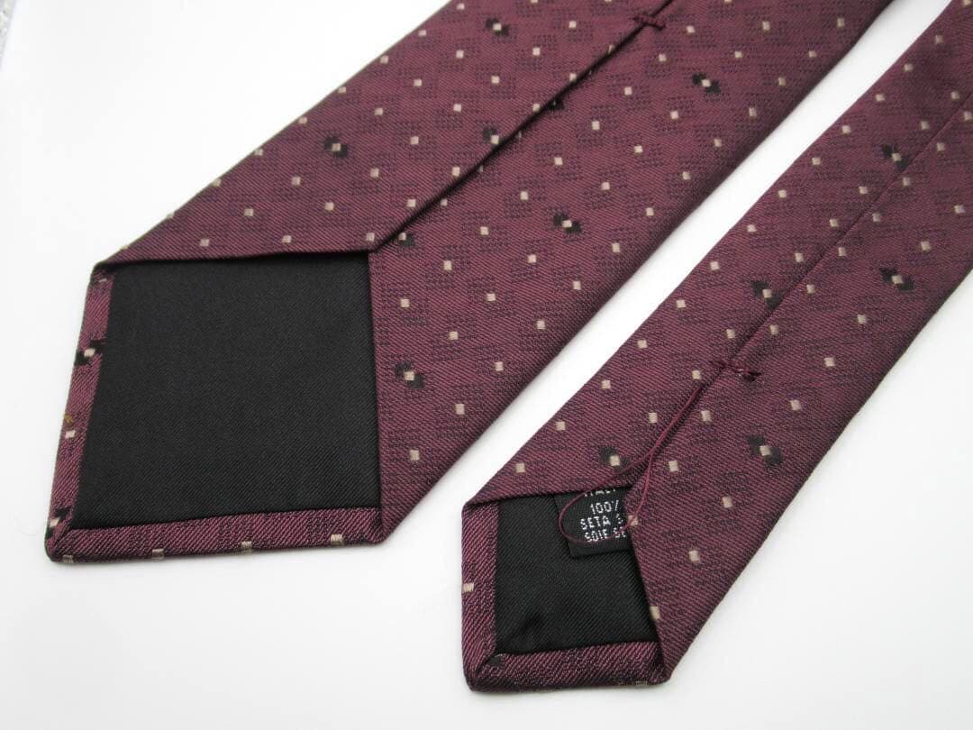 TIEYOURTIE タイユアタイ シルク ネクタイ 幾何学小紋 ダークパープル