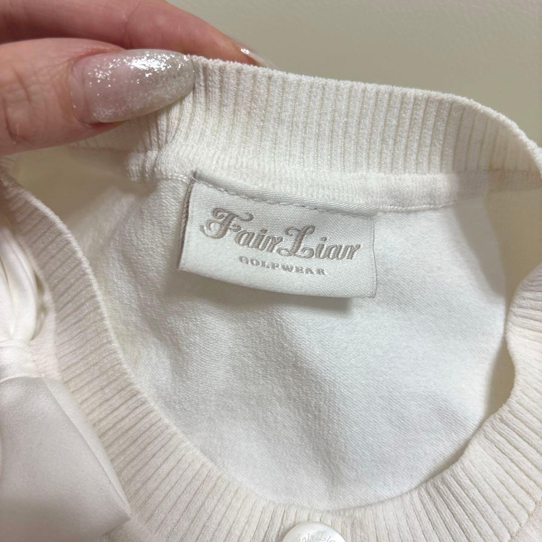 FairLiar カーディガン　ゴルフ　半袖　フェアライアー　白　トップス 韓国