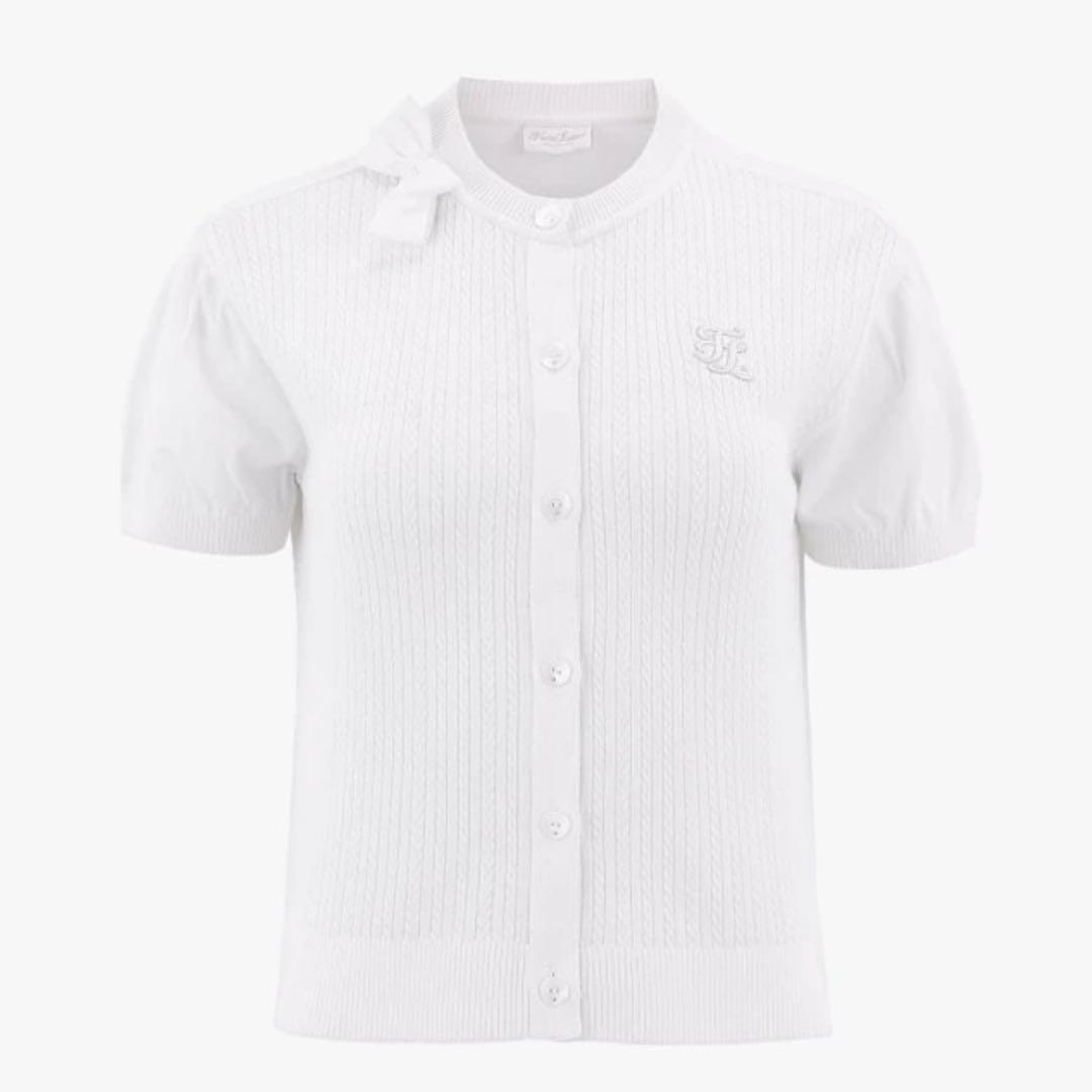 FairLiar カーディガン　ゴルフ　半袖　フェアライアー　白　トップス 韓国