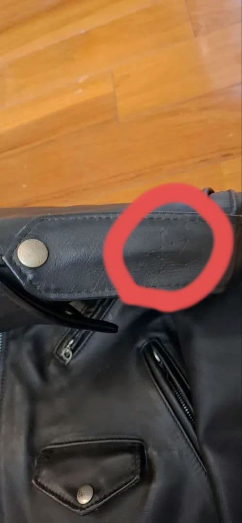 Schott ショット 613 ダブルライダース 36 米国製 星ボタン欠損あり