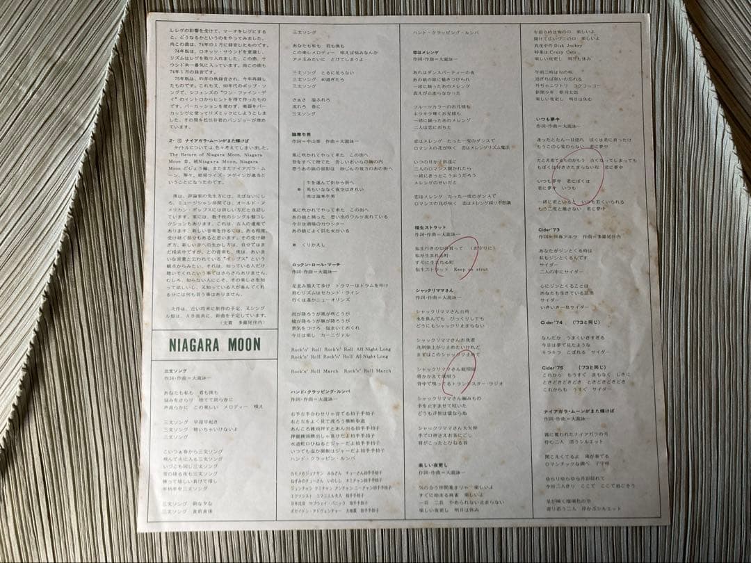 大瀧詠一「NIAGARA MOON」希少プロモ見本盤NAL-0002ELEC盤