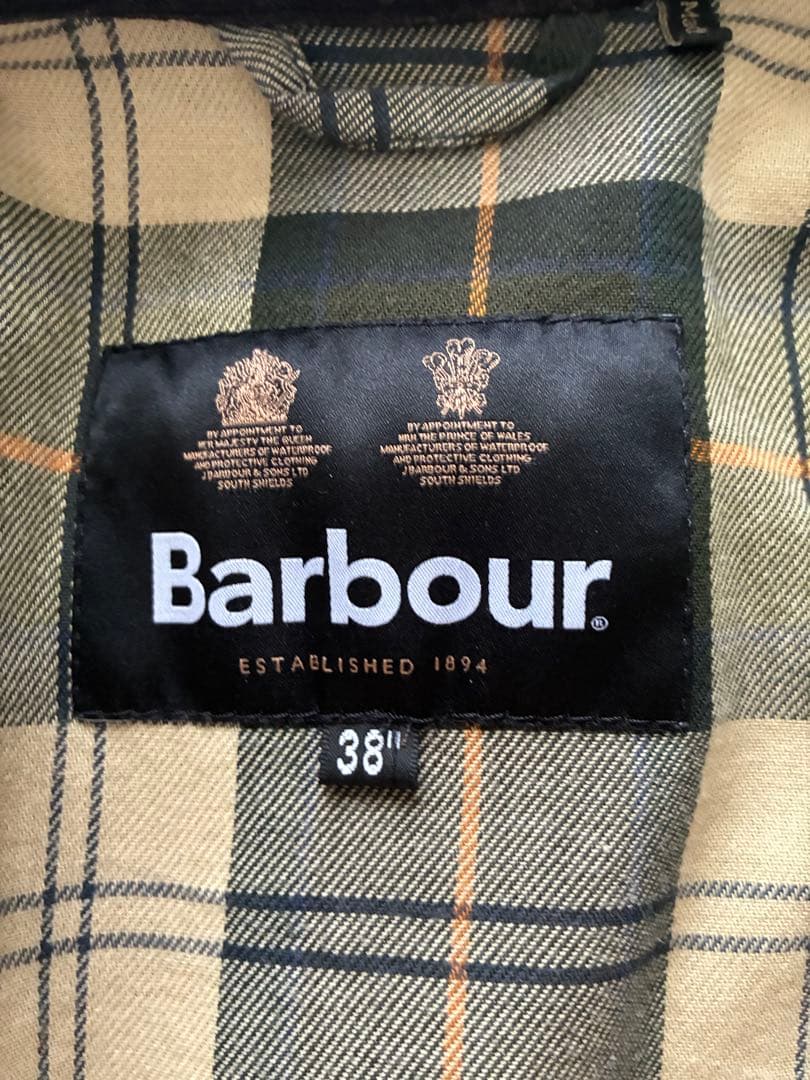 Barbour ダークグリーン ジャケット 38\"