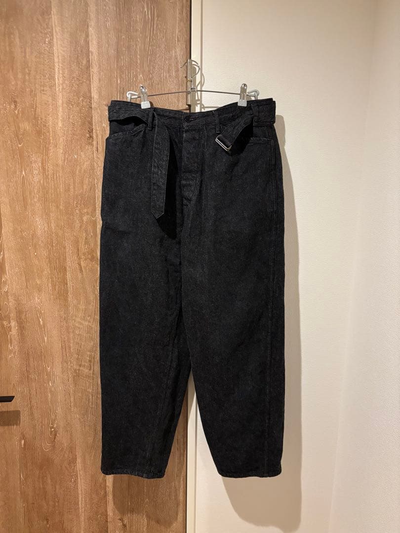 comoli コモリデニムセットアップBLACK/ECRU ブラックエクリュ