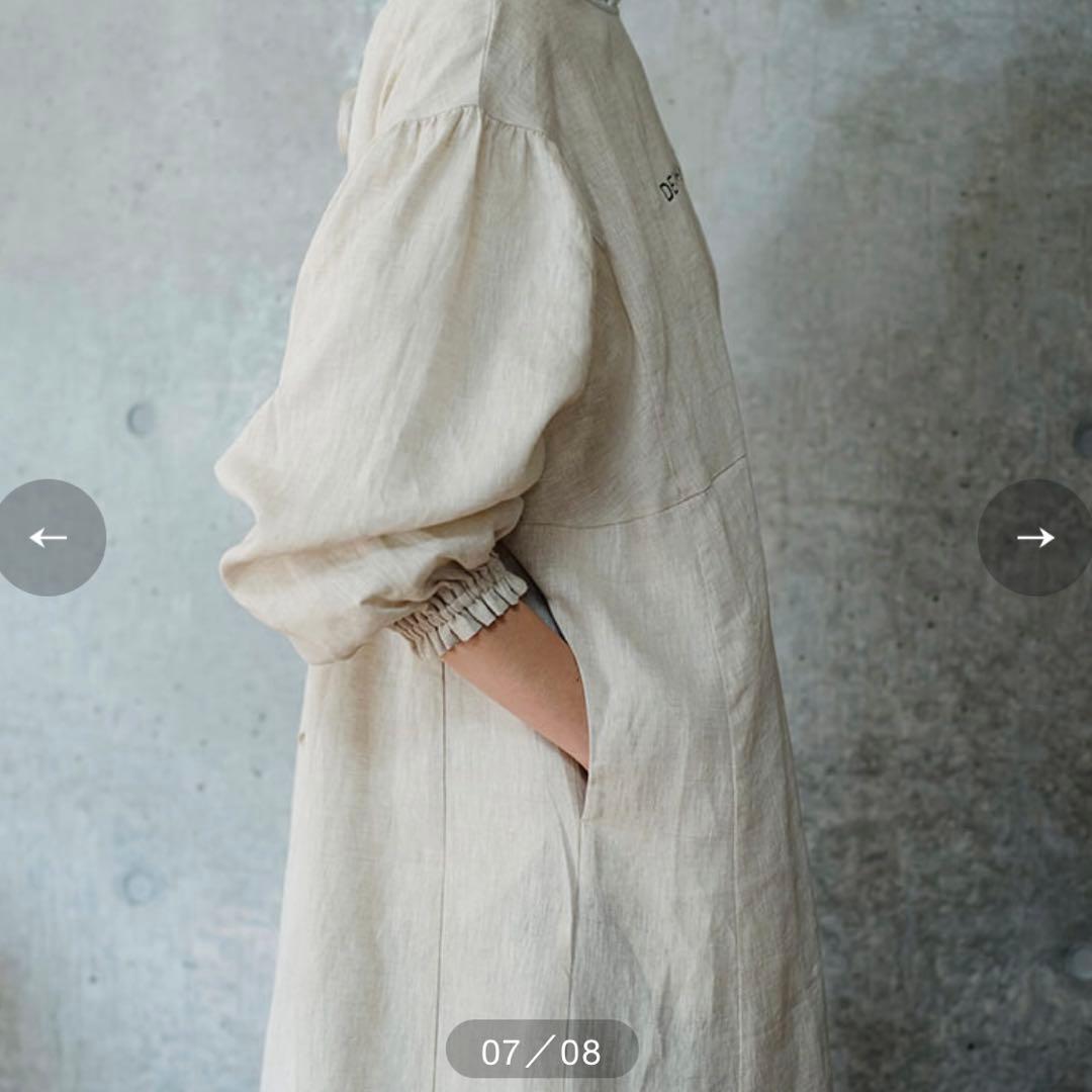 【試着のみ】DEAN＆DELUCA×BEAMS COUTURE　割烹着ドレス　黒