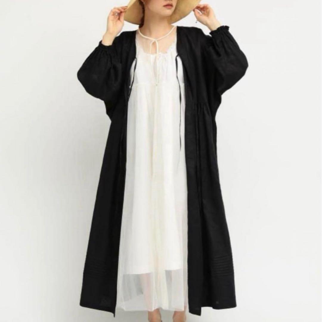 【試着のみ】DEAN＆DELUCA×BEAMS COUTURE　割烹着ドレス　黒