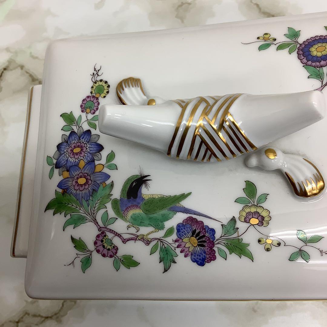 【未使用‼︎】MEISSEN マイセン 小物入れ タバコ入れ 金装 花 鳥 レア