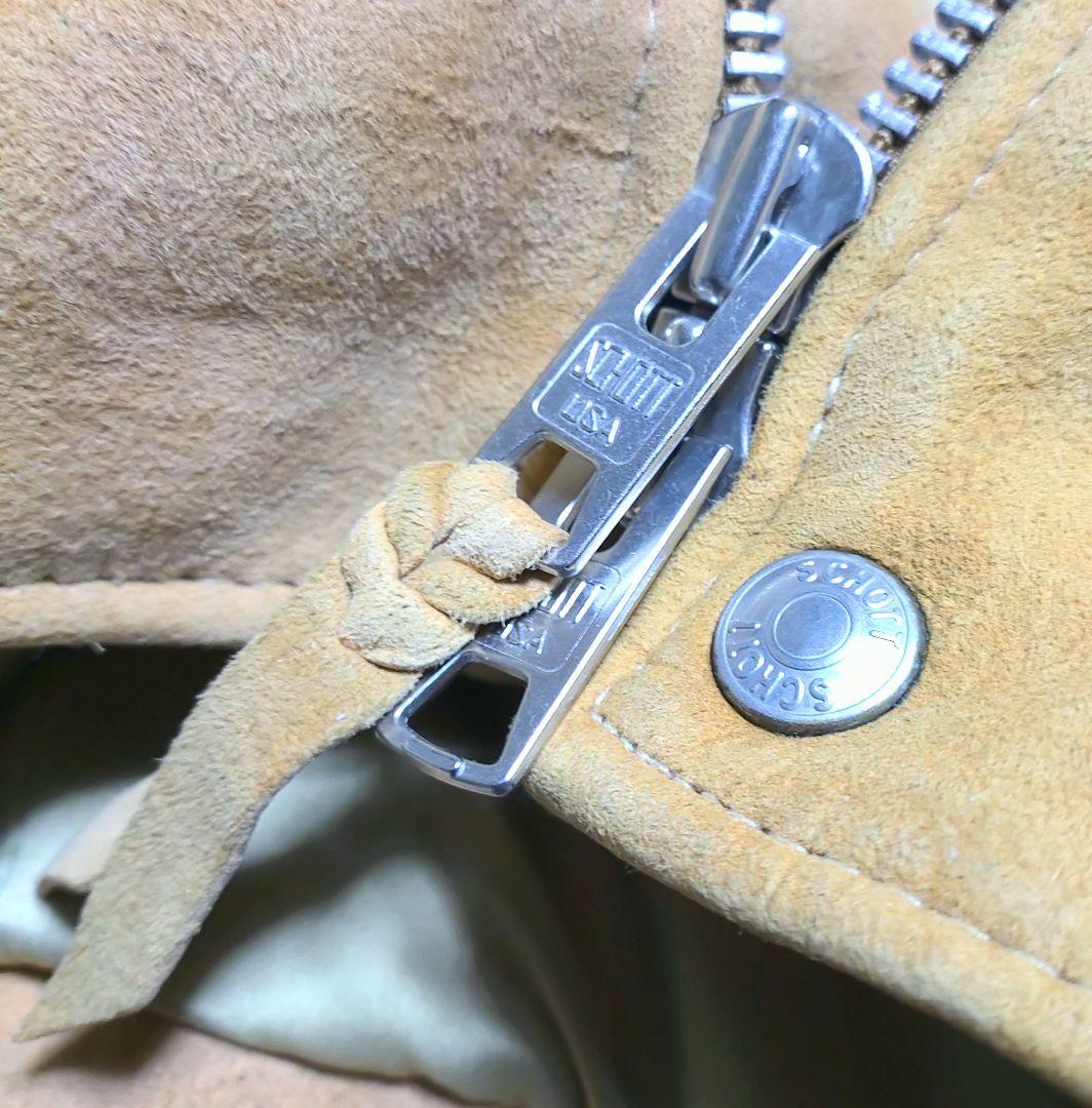 ✨大幅値下げ✨✰Schott セミダブルライダースジャケット【ヌバック】