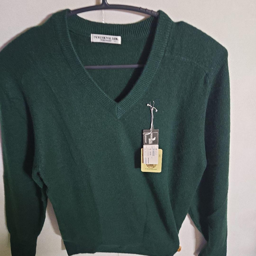 ダンロップ 最高級 カシミヤ100% 上質 Ｖネック ニット セーター ゴルフ
