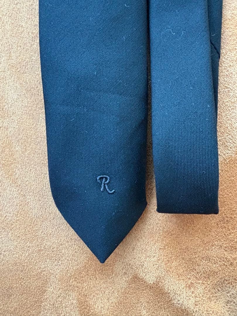 RAF SIMONS ラフシモンズ ネクタイ ブラック R刺繍 2006SS