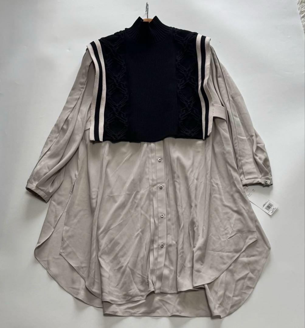 ADORE ボールドケーブルニットベスト　ロングブラウス　セットアップ　38