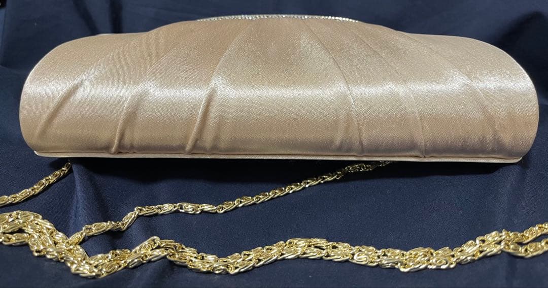 ストーンビジューのパーディーバッグ ベージュ 東京ソワール PETIT SOIR