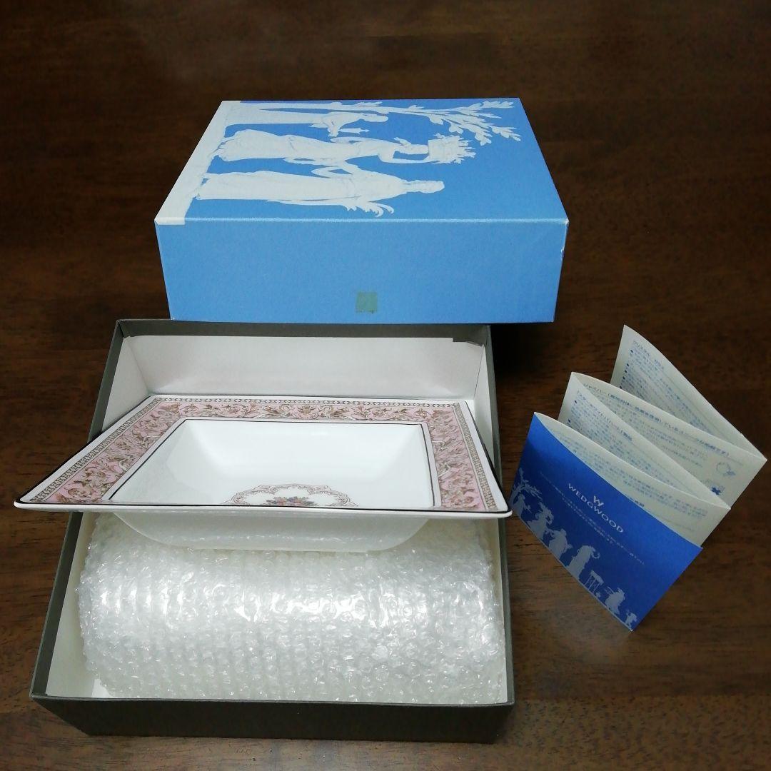 ウェッジウッド フロレンティーン ピンク スクエアプレート