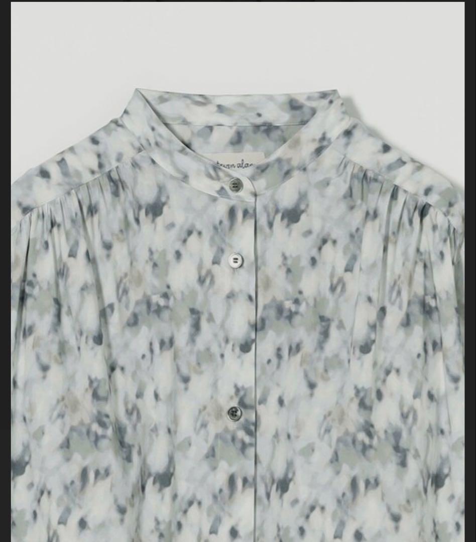 ニコ様　Steven Alan プリント ギャザー シャツワンピース