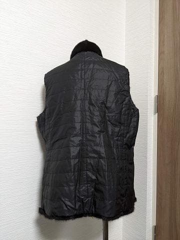 A961　ミンク　毛皮　リバーシブル　ベスト　ジレ　ライナー　リアルファー