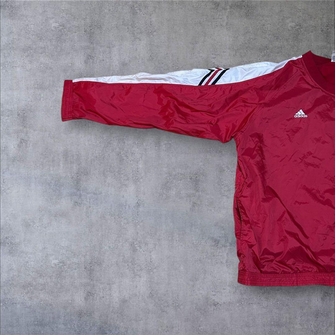 00s アディダス ピステ XXL 赤 刺繍ロゴ オーバーサイズ スポーツMIX