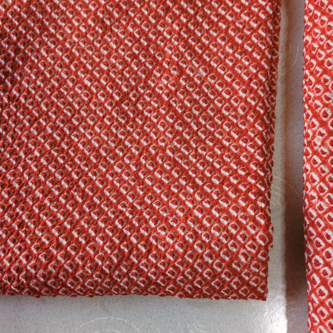 七五三小さい３歳用正絹総絞りの手縫いの着物と被布