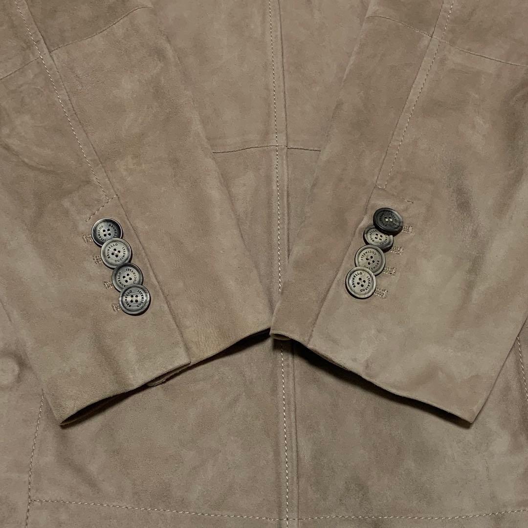 ［未使用］入手困難　ブルネロクチネリ　サファリ　レザージャケット　スエード　M