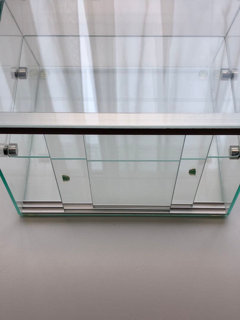 【ハンドメイド】ネオレトロなガラスコレクションケース小型