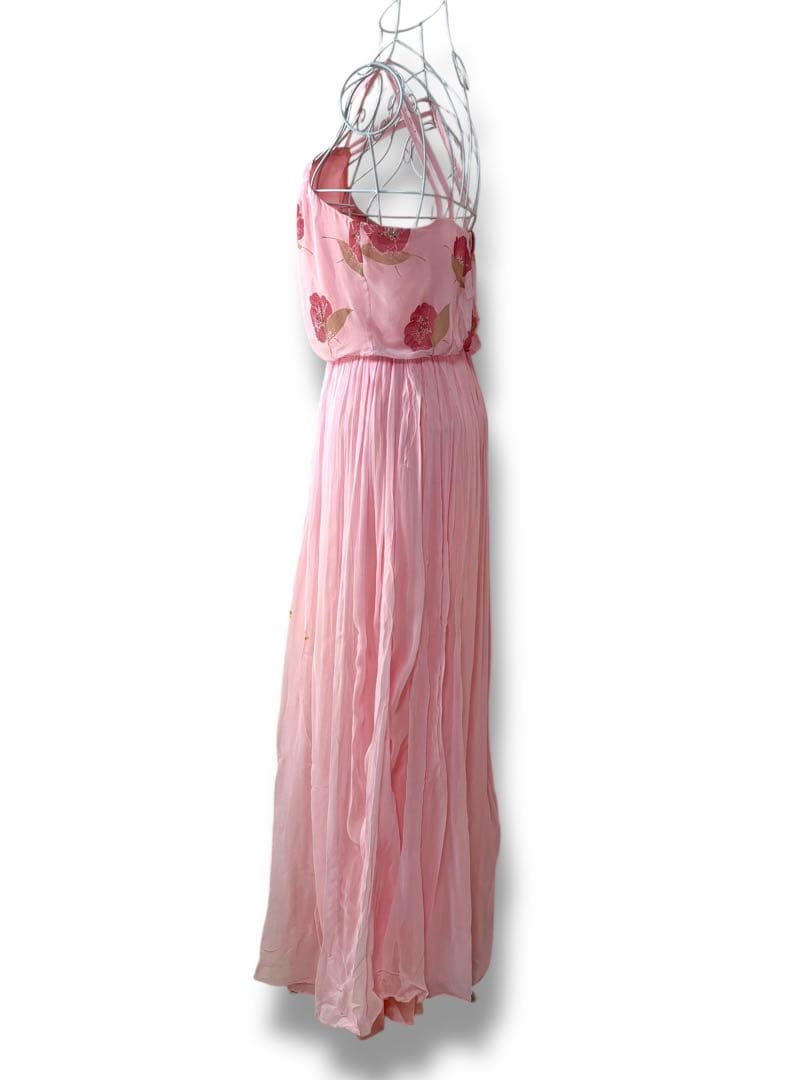 PRONUPTIA®（プロニプシア）　パリ　ピンクのシフォン　マキシドレス