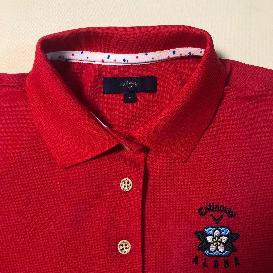 キャロウェイ 半袖 ポロシャツ レッド Mサイズ