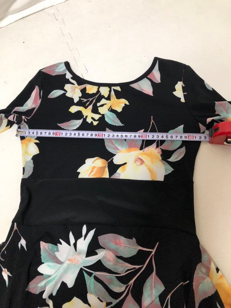 社交ダンス練習着レッスン着パーティ。新品タグ付きレイリーナ花柄ワンピースドレス