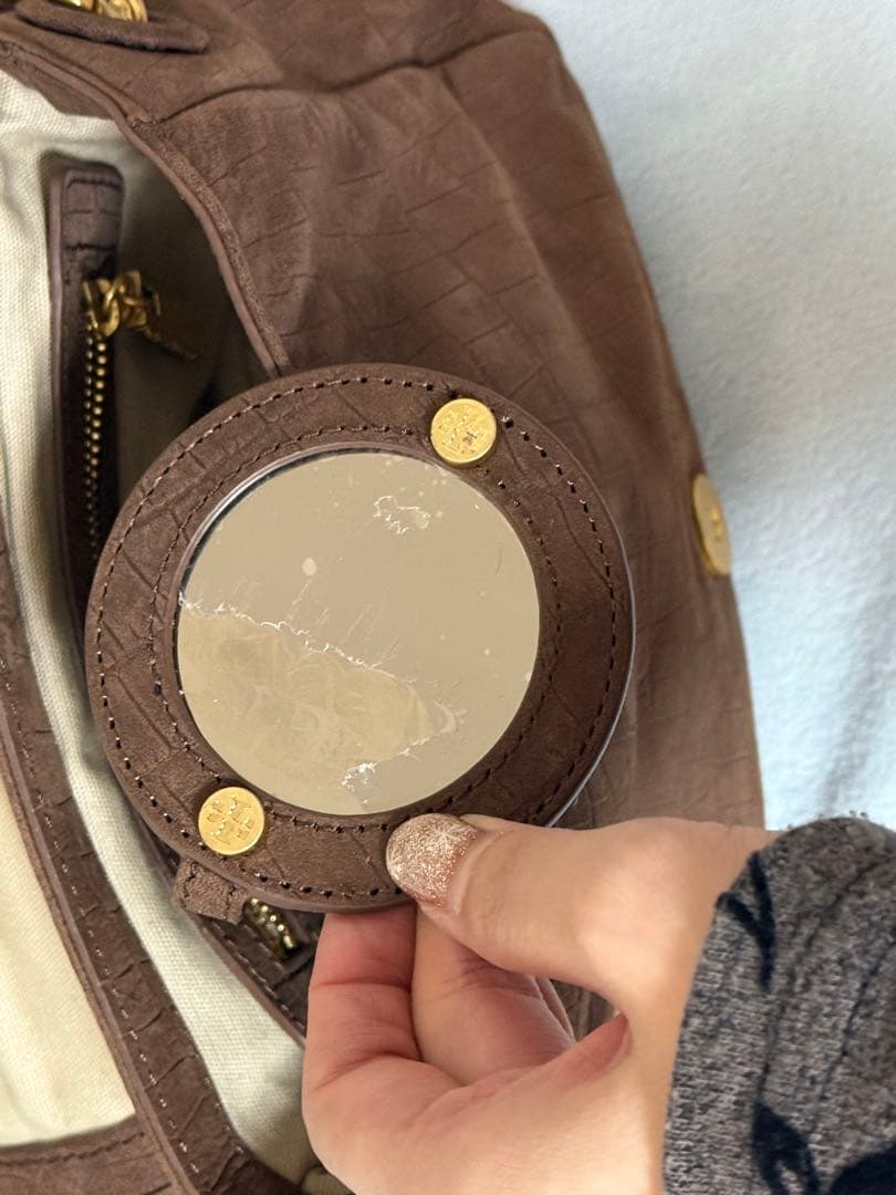 Tory Burch ブラウン クロコダイル風 バッグ