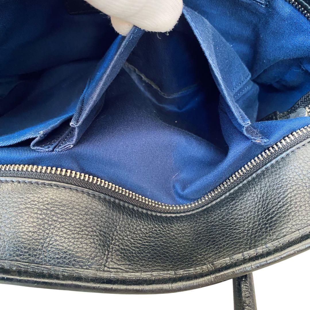 TRION トライオン【美品】キルティングレザー トートバッグ ブラック