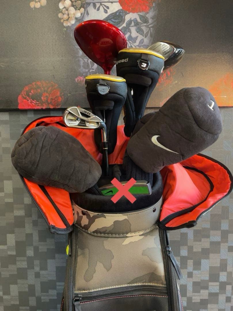 ナイキゴルフバッグ　 アイアン、ドライバー、カバーセット（バラバラ）