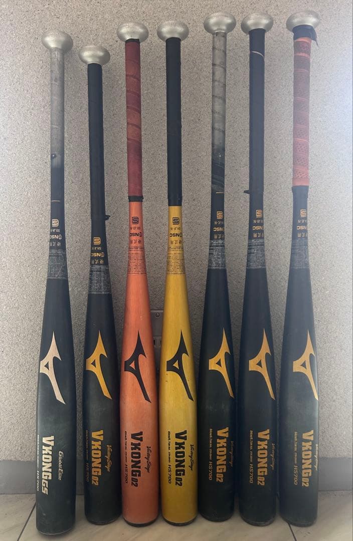 (個別 バラ売り可‼️ 種類多‼️）高反発VKONG 硬式野球用バット 7本