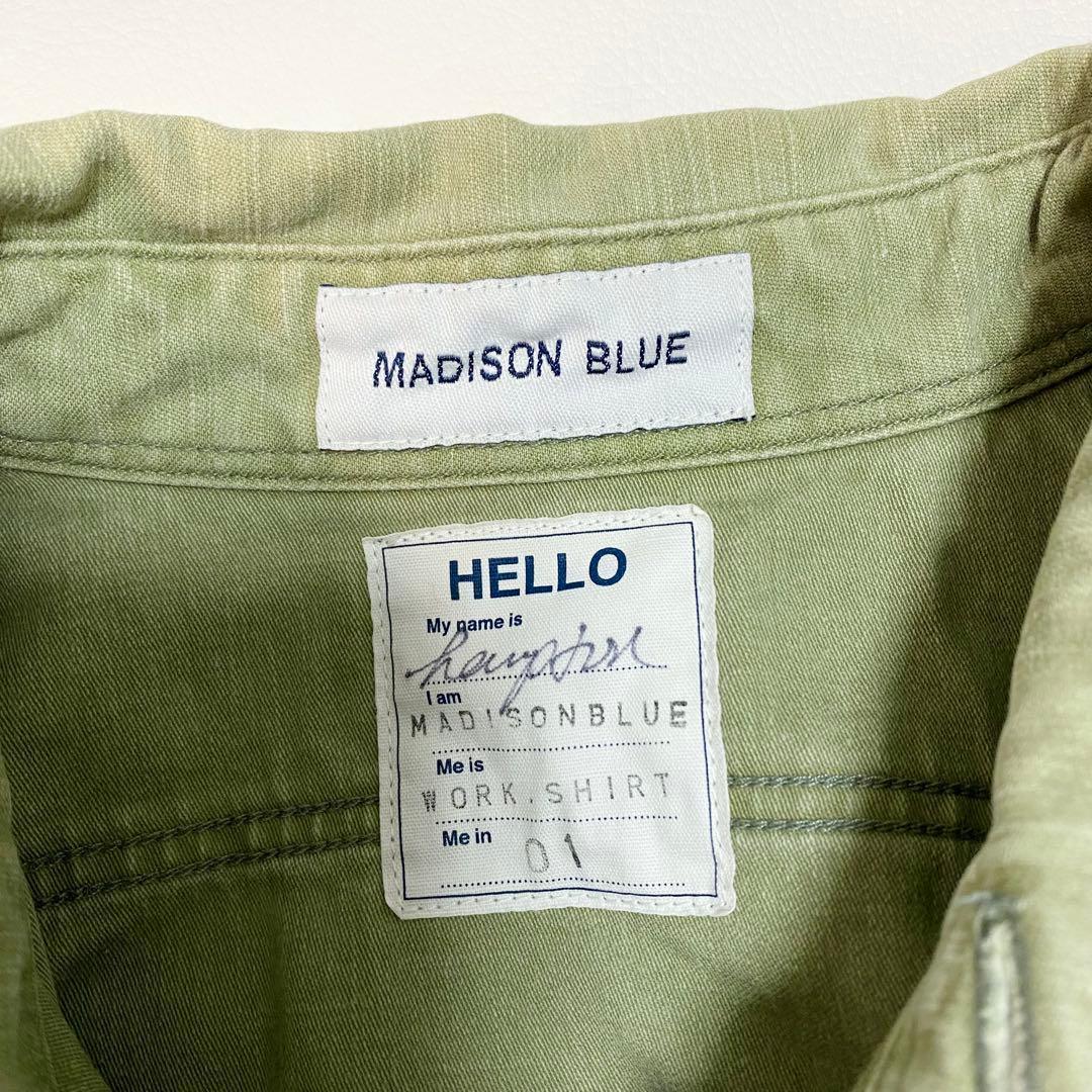 MADISON BLUE work shirt B刺繍　カーキ　01