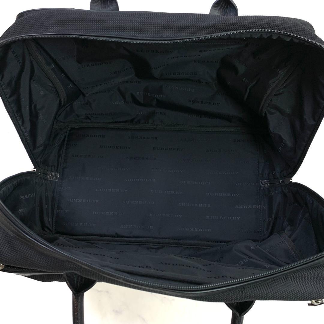 バーバリーゴルフ 2way ボストンバッグ ブラック ロゴ　大容量