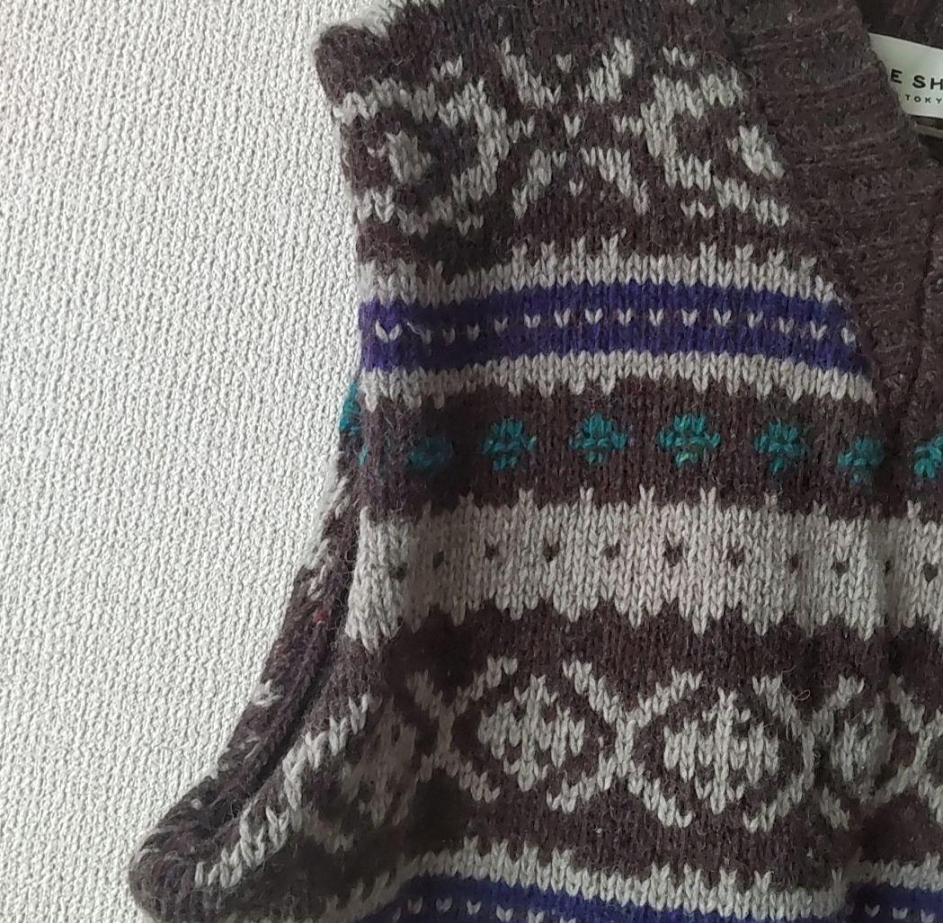 THE SHINZONE フェアアイル柄 ニットベスト フリーサイズ