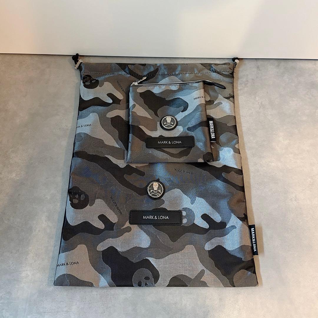 新品 ☆ MARK&LONA シューズバッグ ポーチ カモ ケース ノベルティ