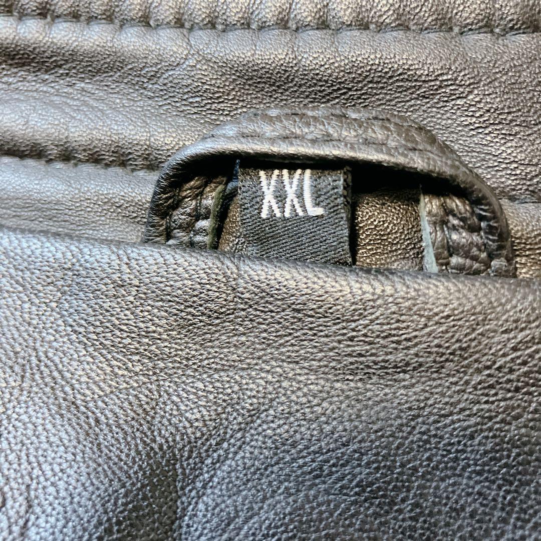 【美品】 RIDEZ ライズ シープスキン シングルライダースジャケット XXL