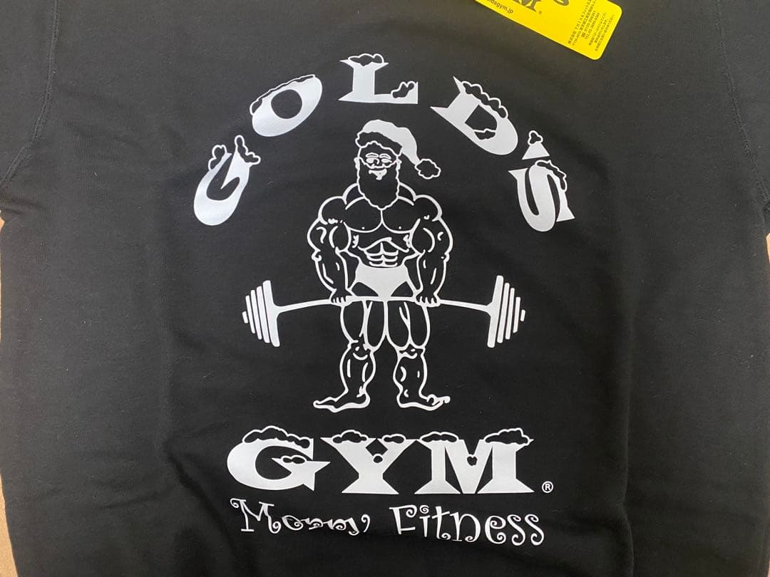 GOLD'S GYM スウェットシャツ L 黒　サンタ　ジョー　新品タグ付き