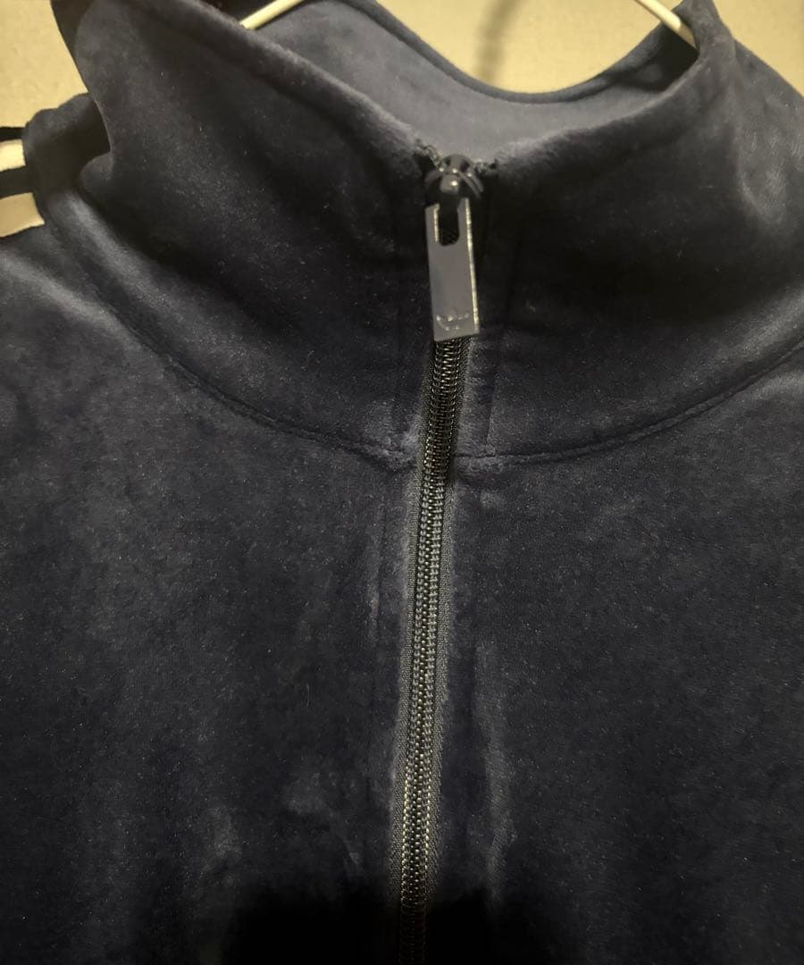 ブルー adidas ベロアトラックジャケット ファイヤーバード ブルー 3XL