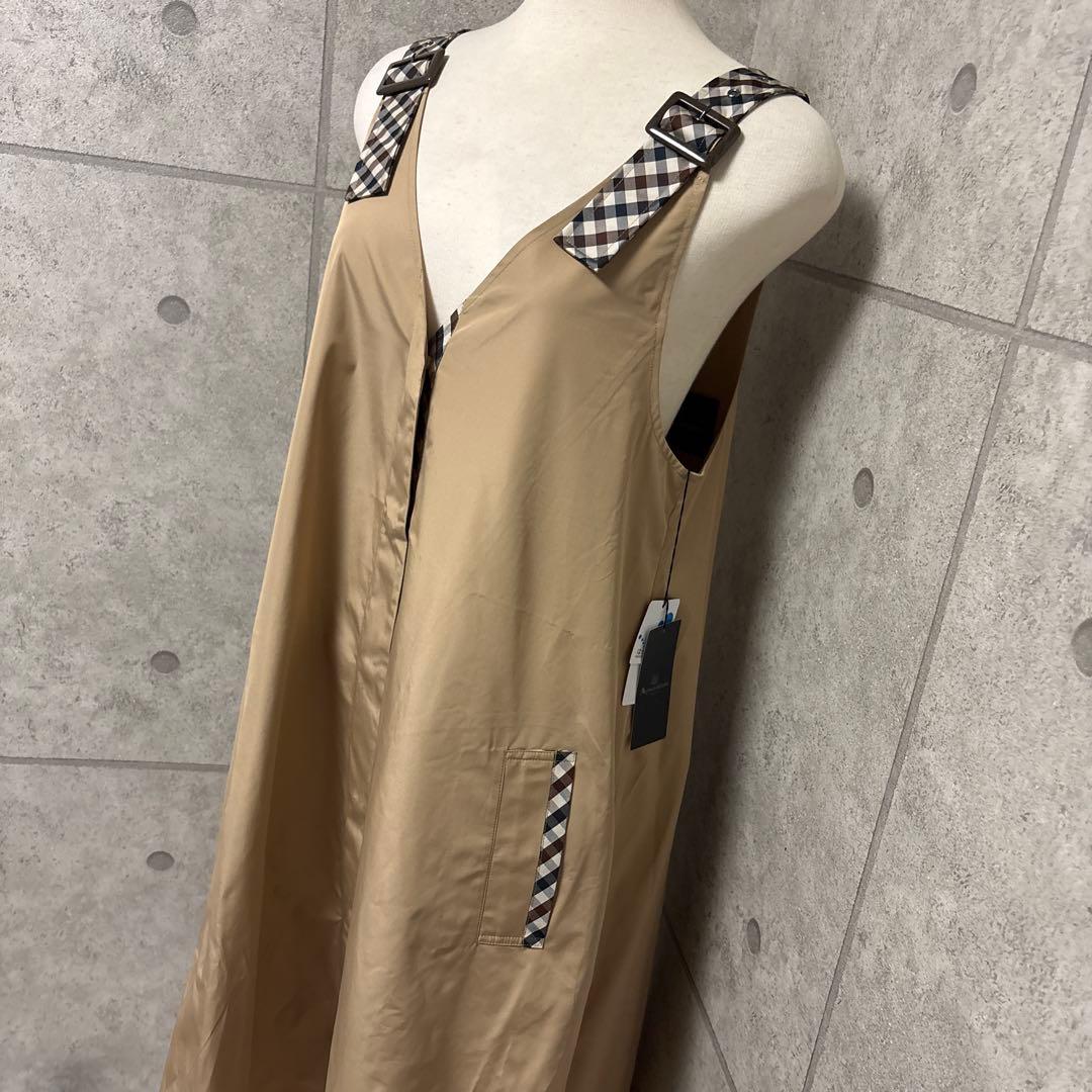 アクアスキュータム　ストラップ レインコート　エプロン　撥水加工　防水